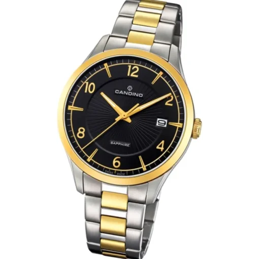 Candino Herren-Armbanduhr Edelstahl silber gold C4631/2 Quarz Klassisch UC4631/2