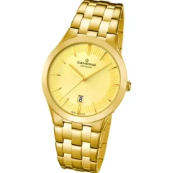 Candino Herren-Armbanduhr Timeless analog Quarz Edelstahl Gelbgold PVD UC4541/2