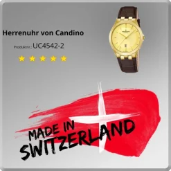 Candino Herren-Armbanduhr Timeless analog Quarz Leder UC4542/2