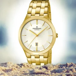 Candino Herren-Armbanduhr Timeless analog Quarz Edelstahl Gelbgold PVD UC4541/1