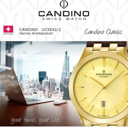 Candino Herren-Armbanduhr Timeless analog Quarz Leder UC4542/2