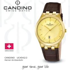 Candino Herren-Armbanduhr Timeless analog Quarz Leder UC4542/2