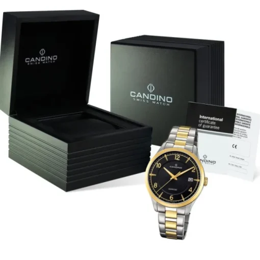 Candino Herren-Armbanduhr Edelstahl silber gold C4631/2 Quarz Klassisch UC4631/2