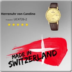 Candino Herrenuhr Classic C4726/2 Armbanduhr Edelstahl dunkelbraun UC4726/2
