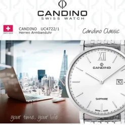 Candino Herrenuhr Classic C4722/1 Armbanduhr Edelstahl silber UC4722/1