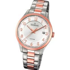Candino Herren-Uhr Edelstahl silber roségold C4609/1 Quarz Klassisch UC4609/1