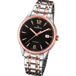 Candino Herren-Uhr Edelstahl silber roségold C4616/3 Quarz Klassisch UC4616/3