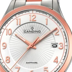 Candino Herren-Uhr Edelstahl silber roségold C4609/1 Quarz Klassisch UC4609/1
