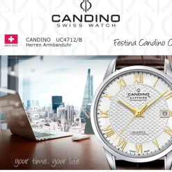 Candino Herrenuhr Edelstahl braun Candino Classic Armbanduhr UC4712/B