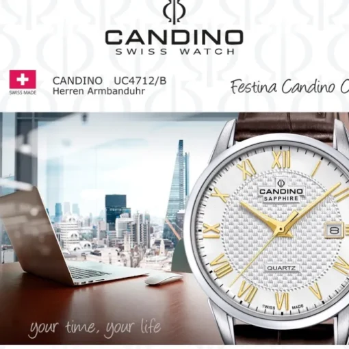 Candino Herrenuhr Edelstahl braun Candino Classic Armbanduhr UC4712/B