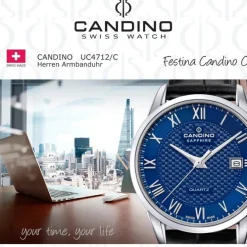 Candino Herrenuhr Edelstahl schwarz Candino Classic Armbanduhr UC4712/C