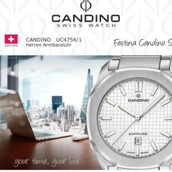 Candino Herrenuhr Edelstahl silber Candino Sport Armbanduhr UC4754/1