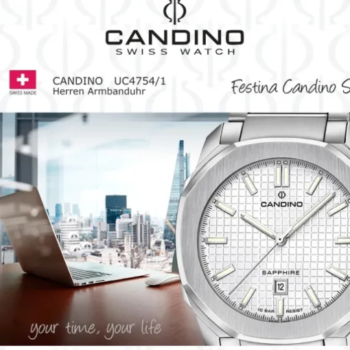 Candino Herrenuhr Edelstahl silber Candino Sport Armbanduhr UC4754/1