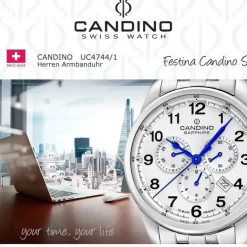 Candino Herrenuhr Edelstahl silber Candino Sport Armbanduhr UC4744/1