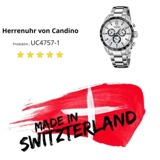 Candino Herrenuhr Edelstahl silber Candino Sport Armbanduhr UC4757/1