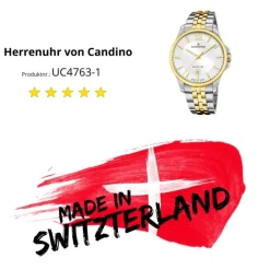 Candino Herrenuhr Edelstahl silber gold Candino Classic Armbanduhr UC4763/1