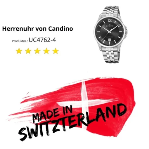 Candino Herrenuhr Edelstahl silber Candino Classic Armbanduhr UC4762/4