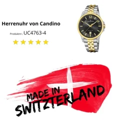 Candino Herrenuhr Edelstahl silber gold Candino Classic Armbanduhr UC4763/4