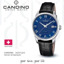 Candino Herrenuhr Edelstahl schwarz Candino Classic Armbanduhr UC4712/C