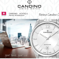 Candino Herrenuhr Edelstahl silber Candino Classic Armbanduhr UC4762/1