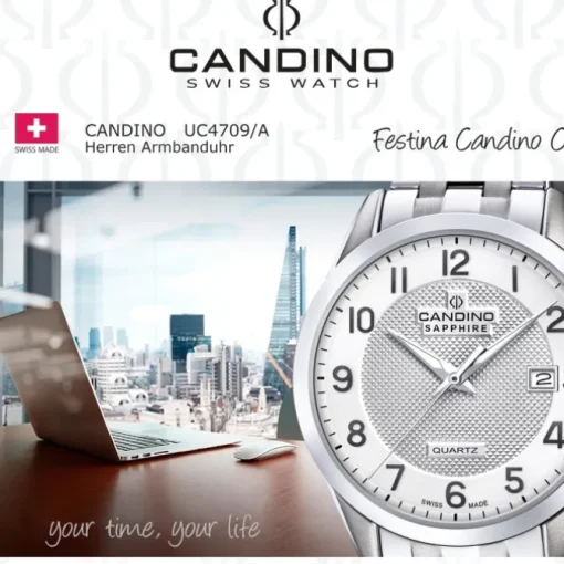 Candino Herrenuhr Edelstahl silber Candino Classic Armbanduhr UC4709/A