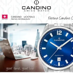 Candino Herrenuhr Edelstahl silber Candino Classic Armbanduhr UC4764/2