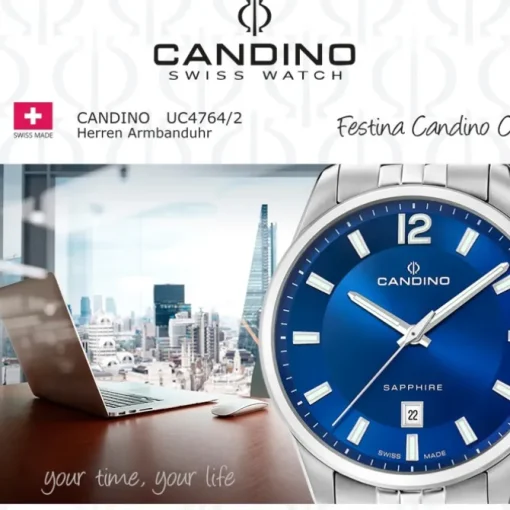 Candino Herrenuhr Edelstahl silber Candino Classic Armbanduhr UC4764/2
