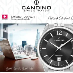 Candino Herrenuhr Edelstahl silber Candino Classic Armbanduhr UC4762/4