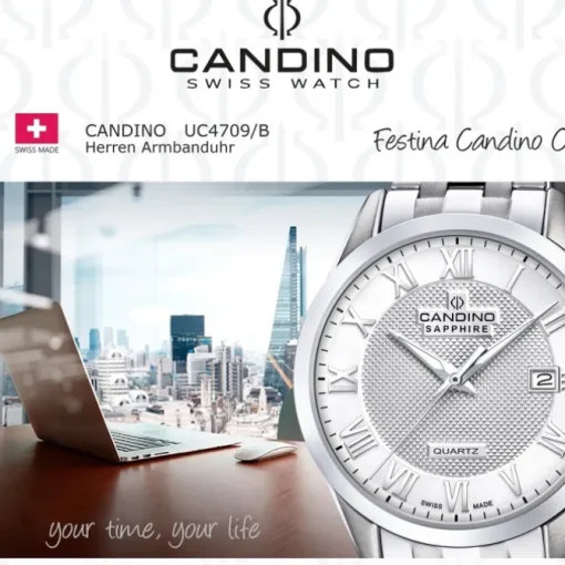 Candino Herrenuhr Edelstahl silber Candino Classic Armbanduhr UC4709/B