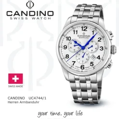 Candino Herrenuhr Edelstahl silber Candino Sport Armbanduhr UC4744/1