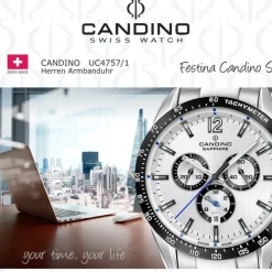 Candino Herrenuhr Edelstahl silber Candino Sport Armbanduhr UC4757/1