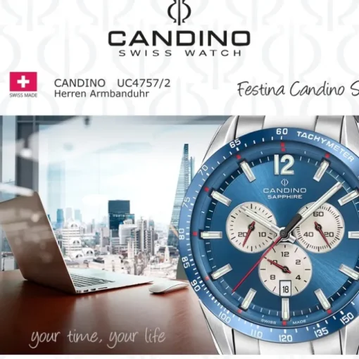 Candino Herrenuhr Edelstahl silber Candino Sport Armbanduhr UC4757/2