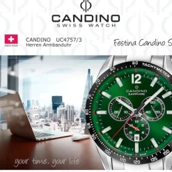 Candino Herrenuhr Edelstahl silber Candino Sport Armbanduhr UC4757/3
