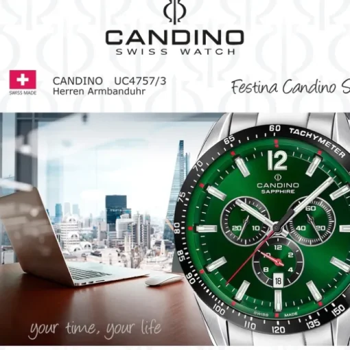 Candino Herrenuhr Edelstahl silber Candino Sport Armbanduhr UC4757/3