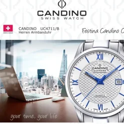 Candino Herrenuhr Edelstahl silber Candino Classic Armbanduhr UC4711/B