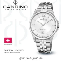 Candino Herrenuhr Edelstahl silber Candino Classic Armbanduhr UC4762/1