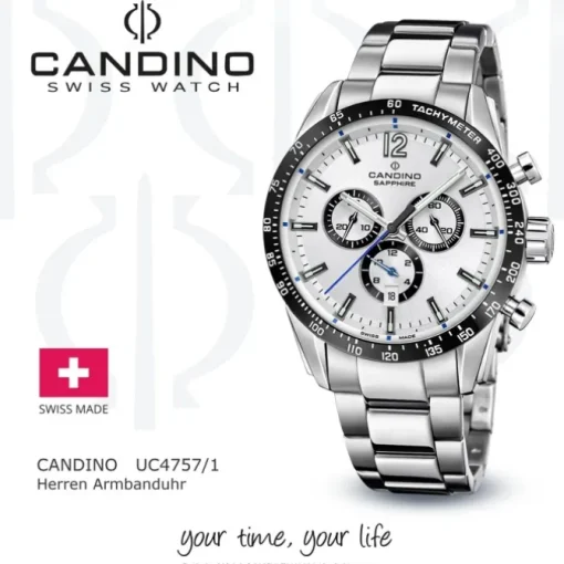 Candino Herrenuhr Edelstahl silber Candino Sport Armbanduhr UC4757/1