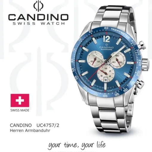 Candino Herrenuhr Edelstahl silber Candino Sport Armbanduhr UC4757/2