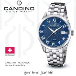 Candino Herrenuhr Edelstahl silber Candino Classic Armbanduhr UC4709/C