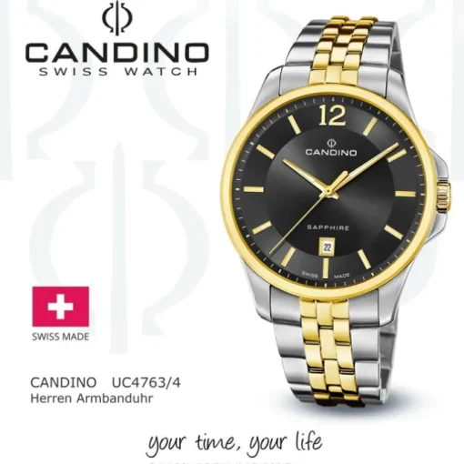 Candino Herrenuhr Edelstahl silber gold Candino Classic Armbanduhr UC4763/4