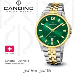 Candino Herrenuhr Edelstahl silber gold Candino Classic Armbanduhr UC4765/3