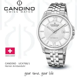 Candino Herrenuhr Edelstahl silber Candino Automatik Armbanduhr UC4768/1
