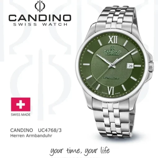 Candino Herrenuhr Edelstahl silber Candino Automatik Armbanduhr UC4768/3