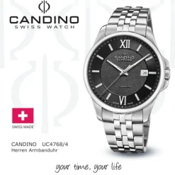 Candino Herrenuhr Edelstahl silber Candino Automatik Armbanduhr UC4768/4