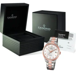 Candino Herren-Uhr Edelstahl silber roségold C4609/1 Quarz Klassisch UC4609/1
