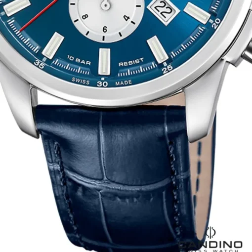 Candino Herrenuhr Leder blau Candino Sport Armbanduhr UC4745/5