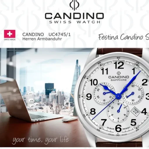 Candino Herrenuhr Leder braun Candino Sport Armbanduhr UC4745/1