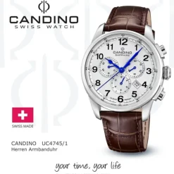Candino Herrenuhr Leder braun Candino Sport Armbanduhr UC4745/1