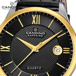 Candino Herrenuhr Leder schwarz Candino Classic Armbanduhr UC4708/C