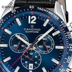 Candino Herrenuhr Leder schwarz Candino Sport Armbanduhr UC4758/2